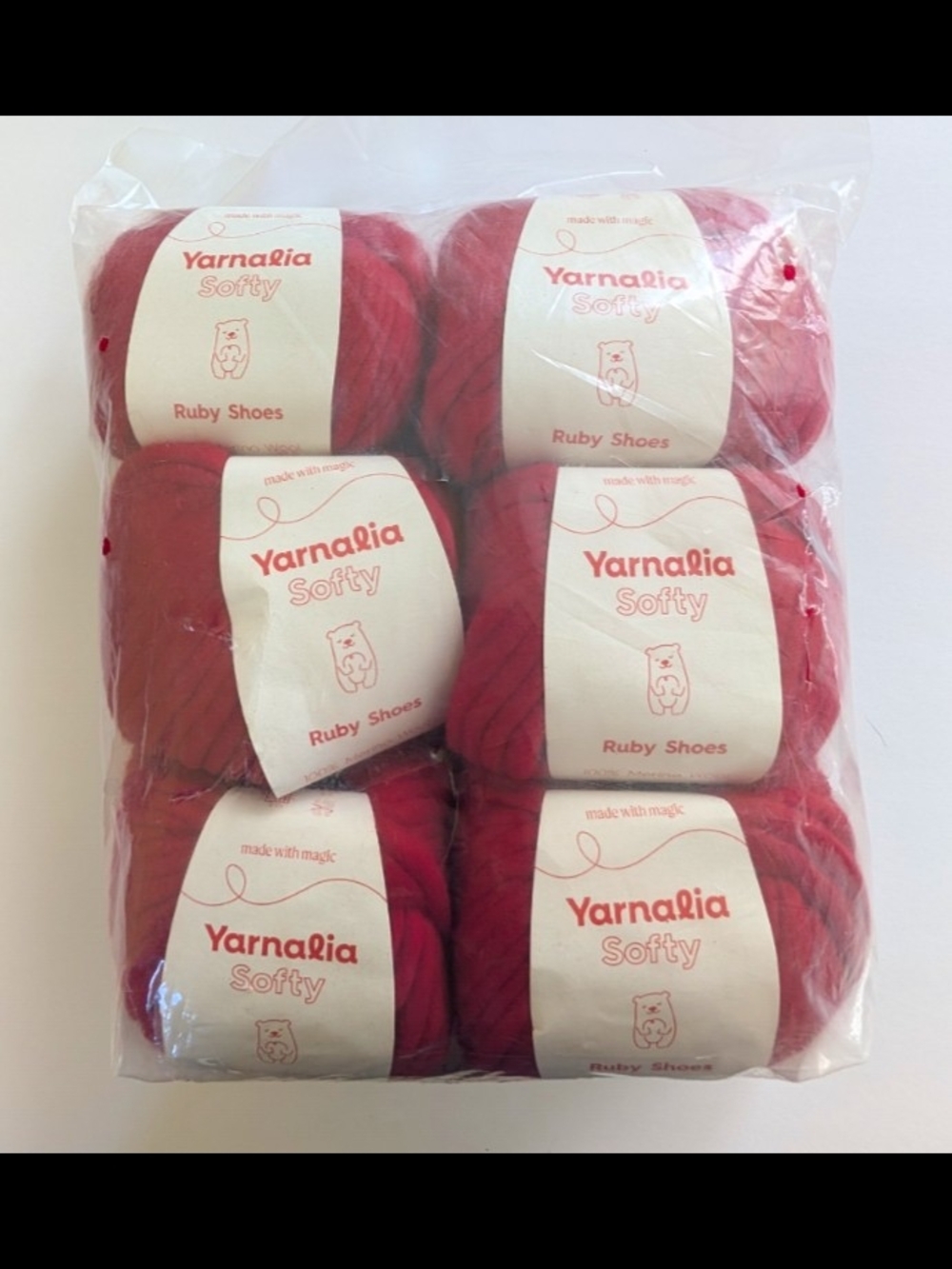 Yarnalia Softy Chunky Yarn - Ruby Shoes Red (6 Pack)